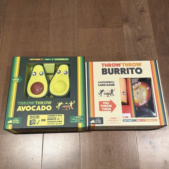 Throw Throw Burrito Avocado Card Game With Box Lot Of 2 - Picture 1 of 2